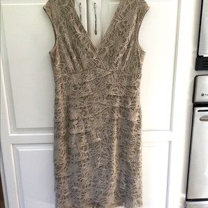 Beautiful taupe cocktail dress
